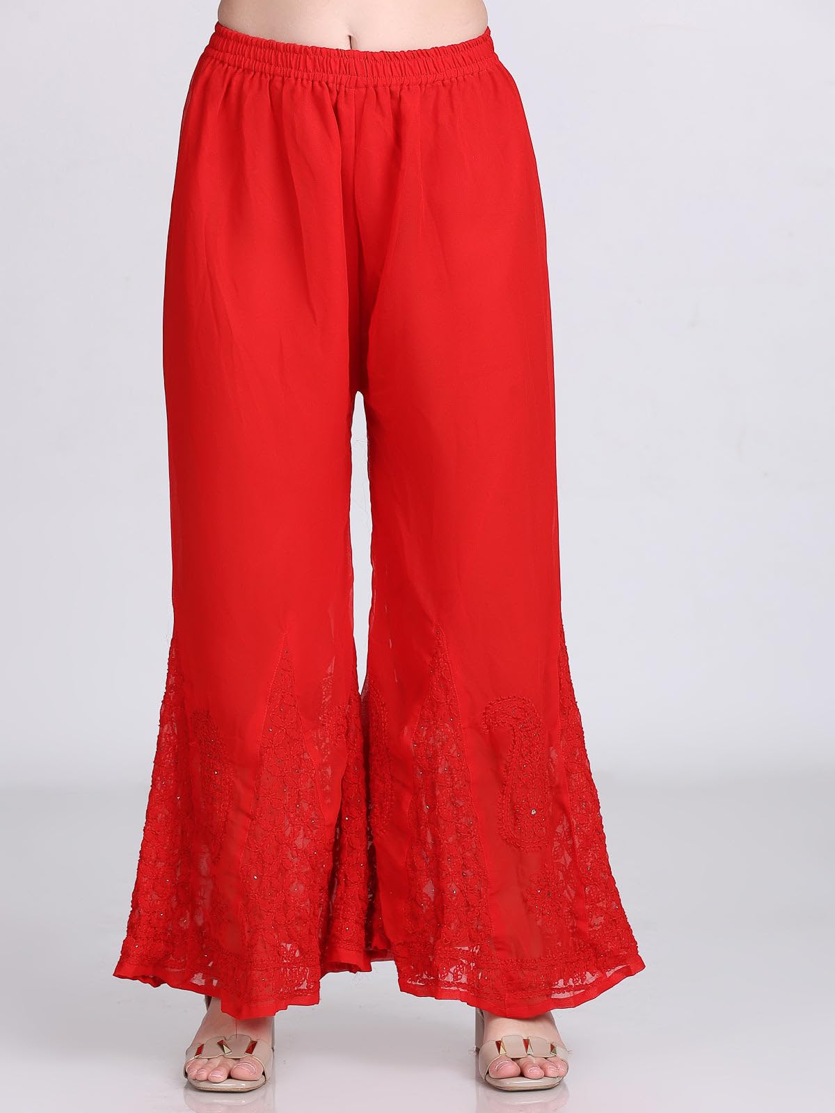 Samiya Chikankari Mukaish Embellished Lucknow chikankari 3-Piece Suit with Hand Embroided with free Inner included